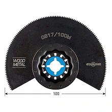 UNI Oscillerend zaagblad gebogen Bi-metal d=100mm OS17/100bi