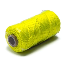 Straatmaker uitzetkoord nylon 1,5mm fluoricerend geel 200 meter gevlochten