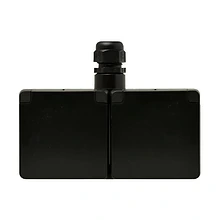 Niko spatwaterdicht opbouw combi horiz.2x contactdoos RA insteek m wartel zwart
