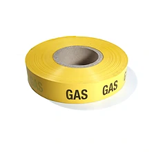 Waarschuwingsband GAS 250mtr geel