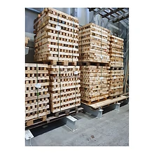 Pakket stophout naaldhout gebruikt, div afm. ca. 50x75mm lengte 90-105cm ca. 350 stuks