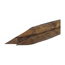 10x250cm grenen rondhout paal Nobifix bruin geschild dun gepunt