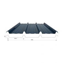 Profielplaat staal 45KD-1000 dak anti-condens 0.63mm HPS standaard kleur 100cm werkend