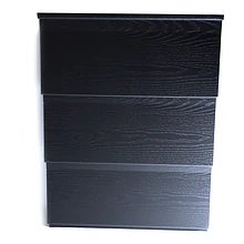 Potdekselpl. 0.63mm 25-500 gevel 3-planks houtnerf MATT zwart