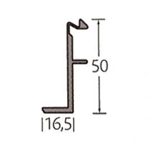 VinyPlus dakrand montageprofiel 1x6m1 grijs