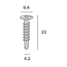 Keralit zelfb. alu houtschroef T20 4.2x23mm 2889 100 stuks per doos