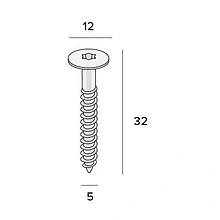 Keralit schroef torx T20 2890 5x32mm RVS Keralit kleuren 100 stuks per doos