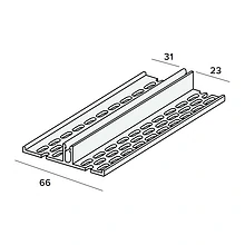 Keralit tweezijdig ventilatieprofiel 2882 400cm zwart